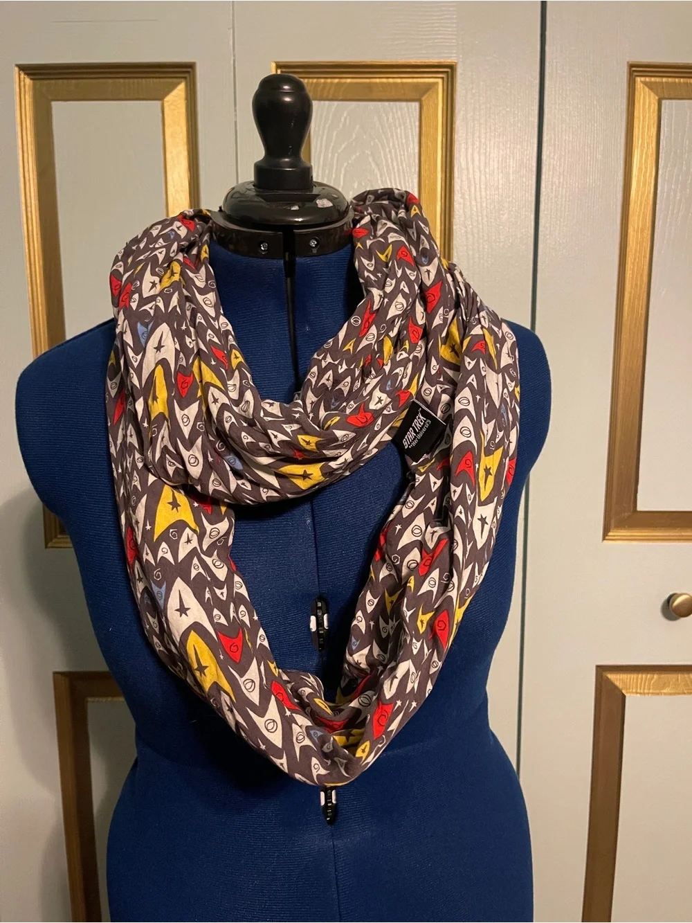 Her Universe Star Trek 50th Delta Symbol Infinity Scarf Multicolored